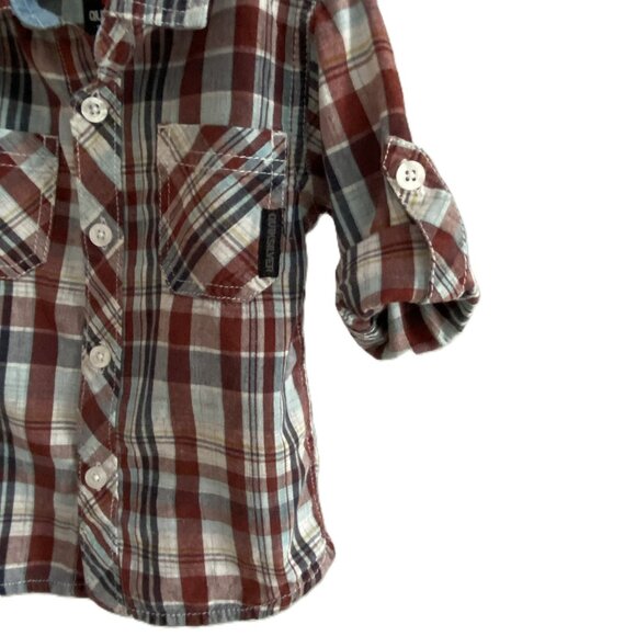 Quicksilver Plaid Button-Up Shirt size 12 Months - Picture 8 of 9